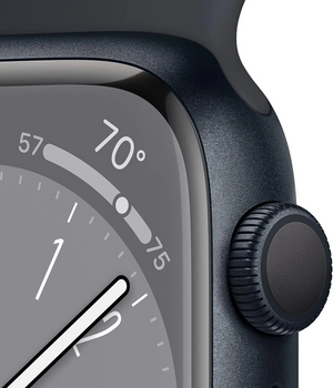 APPLE Watch Series 8 - Midnight with Midnight Sports Band, 45 mm GPS