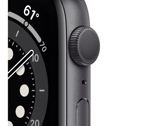 Apple Watch Series 6 (GPS) Aluminium, A2376, 40mm, Space Grey, Black Sport Band