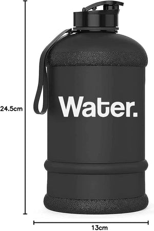 1.3L Water Bottle BPA Free, Leak Proof with Flip Cap Ideal for Adults Matte Blac