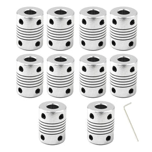 10 Flexible Beam Coupling 5mm - 8mm Shaft Coupler for 3D Printer and CNC Machine