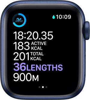 Apple Watch Series 6 (GPS, 40mm) Blue Aluminium Case + Deep Navy Sport Band