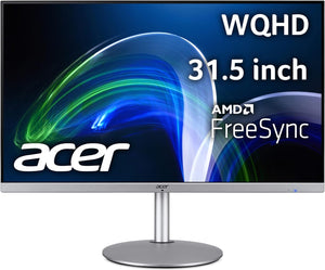 Acer CBA322QU 31.5" Monitor / WQHD 75Hz / 1ms Response / IPS Panel - Silver - EXCELLENT REFURB **SEE NOTES**