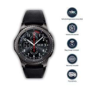 Samsung Gear S3 Frontier (Bluetooth, 46mm) Black Steel Case + Black Strap