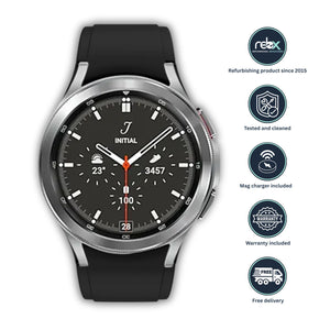 Samsung Galaxy Watch4 Classic (Bluetooth, 42mm) Steel Case + Black Strap