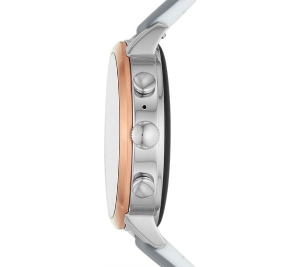 FOSSIL Venture FTW6016 Smartwatch - Rose Gold, Grey Silicone Strap