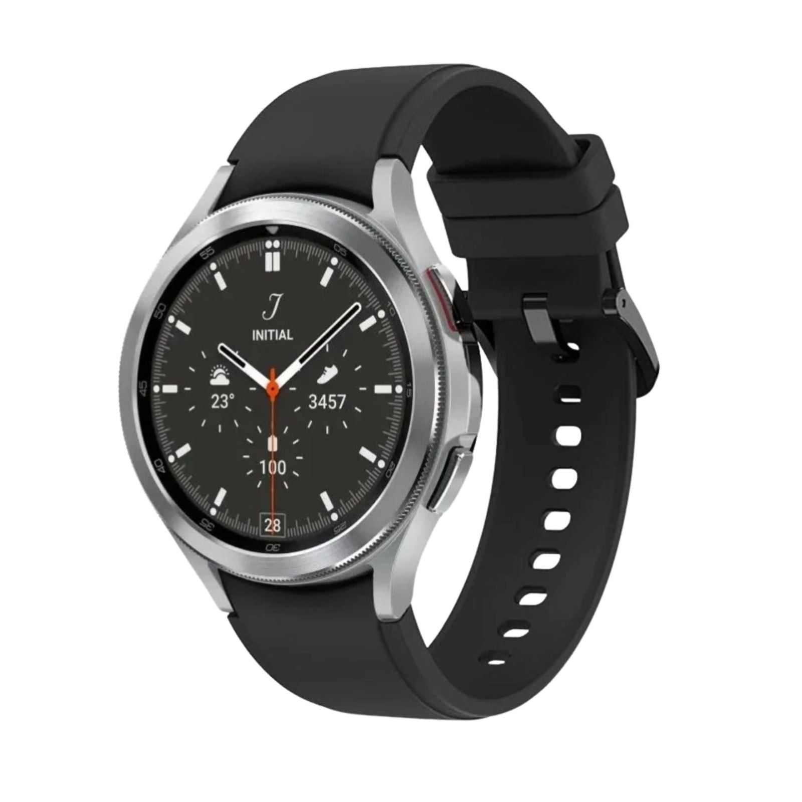 Samsung Galaxy Watch4 Classic (Bluetooth, 42mm) Steel Case + Black Strap