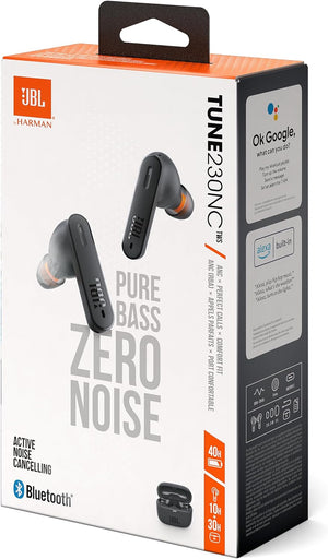 JBL Tune 230TWS Wireless Bluetooth Noise-Cancelling Earbuds - Black