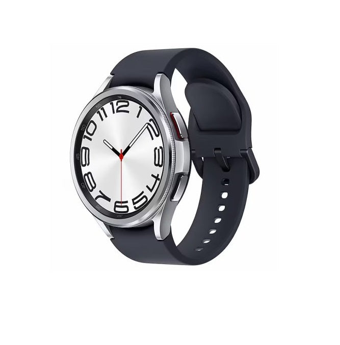 SAMSUNG Galaxy Watch6 Classic 4G with Bixby - Silver, 47 mm + Black Strap