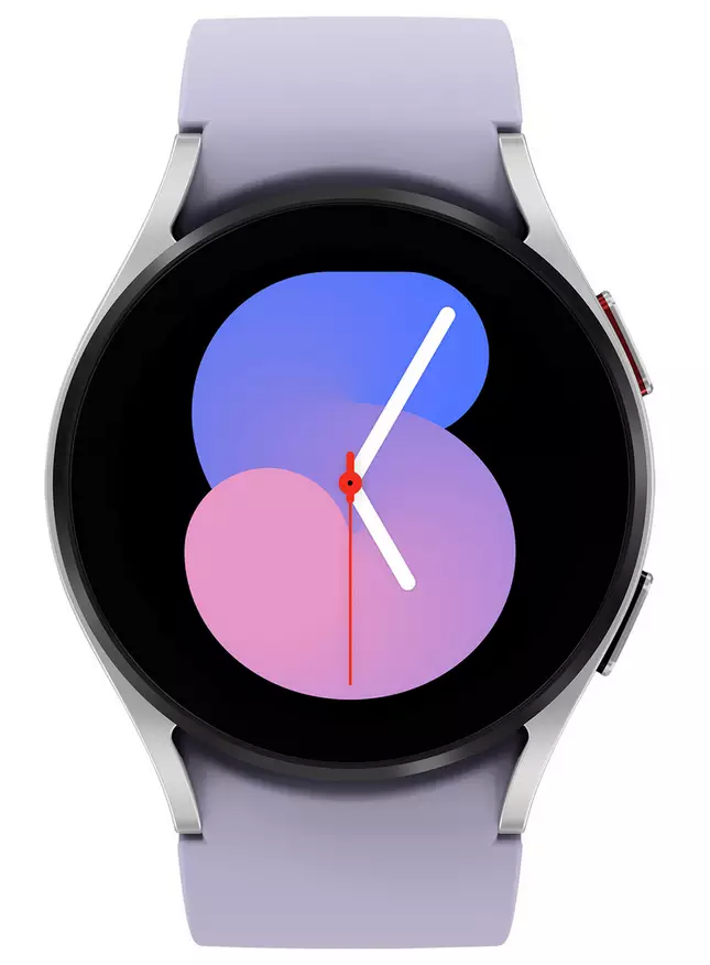 Samsung Galaxy Watch5 (Bluetooth, 40mm) Silver Aluminium Case + Purple Strap