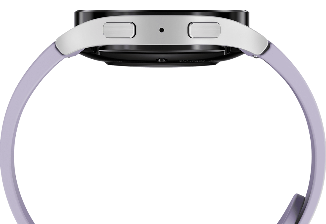 Samsung Galaxy Watch5 (Bluetooth, 40mm) Silver Aluminium Case + Purple Strap