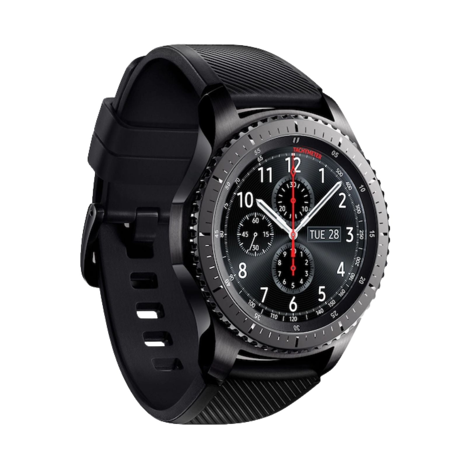 Samsung Gear S3 Frontier (Bluetooth, 46mm) Black Steel Case + Black Strap