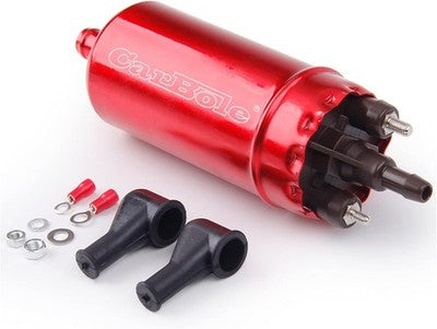 CarBole Universal Inline External Fuel Pump 0580464070 High Pressure Petrol Red