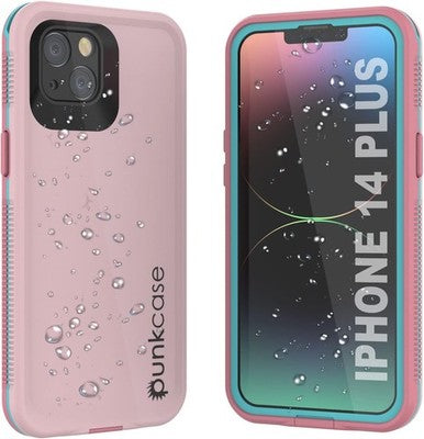 Punkcase iPhone 14 Plus Waterproof Case IP68 Shockproof Slim Fit 6.7" Pink