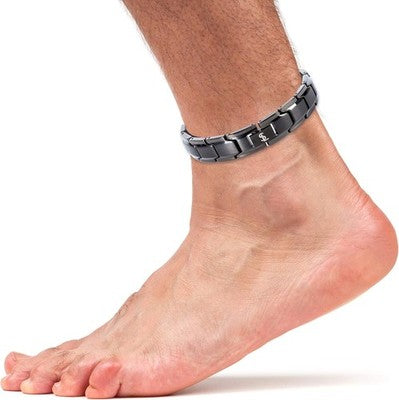 Smarter LifeStyle Titanium Magnetic Anklet 26cm Gunmetal Grey