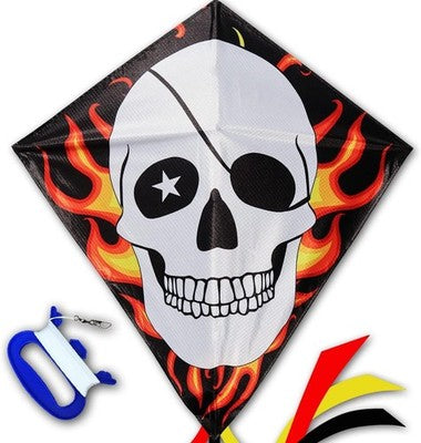 Honbo Diamond Kite - Skull Design, 70X80cm For Kids & Adults