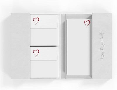 Me Loovely Love Heart Letter Writing Paper and Envelopes Set A5 - Pack of 20