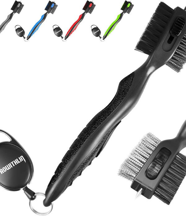 prowithlin 2-in-1 Golf Club Cleaner & Brush, 2ft, Black