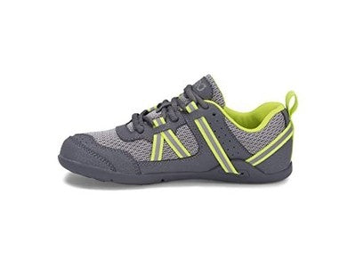 Xero Shoes Prio Youth Trainers, Gray/Lime, UK 1