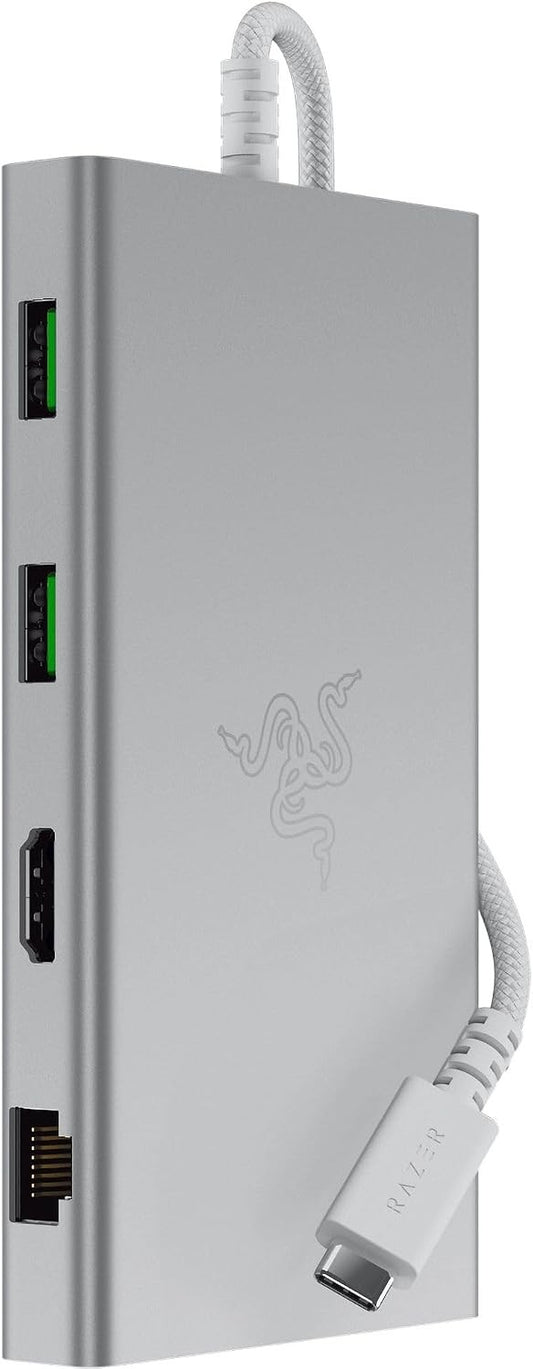 Razer USB-C Dock - 11-Port, HDMI 4K, Gigabit Ethernet, Mercury