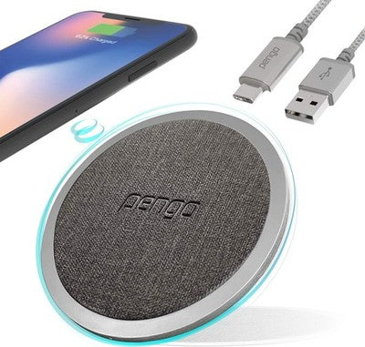 PENGO USB-C Wireless Charger 15W Qi Pad iPhone Samsung Huawei No AC Adapter