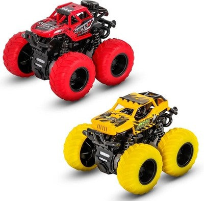 2Pcs Monster Inertia Trucks 360 Rotation Pullback Off-Road Cars Xmas Gift