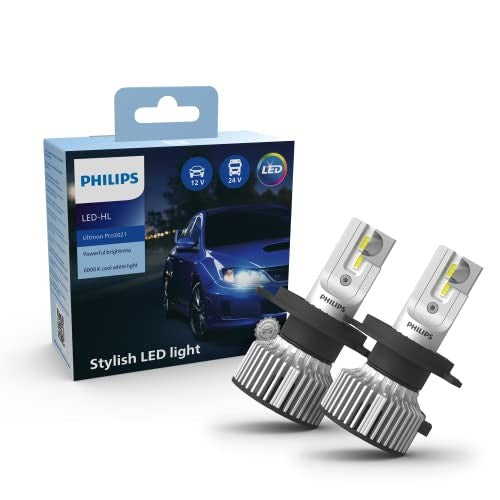 Philips Ultinon Pro3021 LED Car Headlight Bulb H4 6000K Set of 2