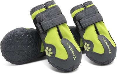 MOKCCI Truelove Waterproof Dog Boots Reflective Straps Small #7 Red
