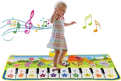 Green Piano Music Dance Mat Toddler Gift Ages 1-6 - Kid'S Music Mat 8 Sounds