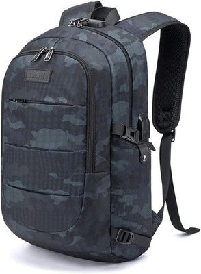17.3in Travel Laptop Backpack Anti Theft Water Resistant USB Charging Port Lock