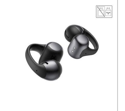 SHOKZ OpenDots ONE Wireless Bluetooth Open-Ear Earbuds Black Charging Case
