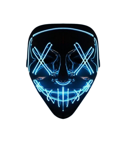 Halloween Mask, Scary LED Light Up Purge Costume Mask, 3 Lighting Modes - NEW