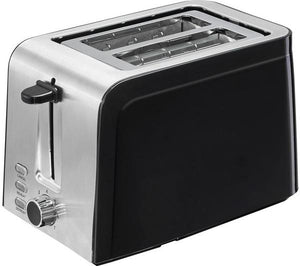 Logik L02TSS17 2-Slice Toaster - Black & Stainless Steel