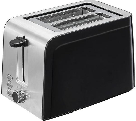 Logik L02TSS17 2-Slice Toaster - Black & Stainless Steel