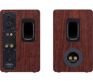JVC XS-D629BM 2.0 Bluetooth Bookshelf Speakers Walnut Stereo Speaker Pair