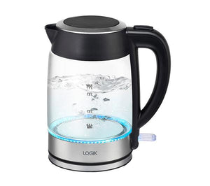 Logik L17GK22 1.7L Glass Cordless Kettle - Clear