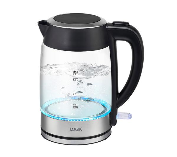 Logik L17GK22 1.7L Glass Cordless Kettle - Clear