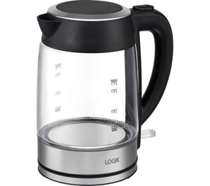 Logik L17GK22 1.7L Glass Cordless Kettle - Clear