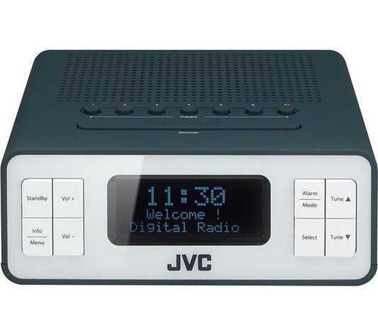 JVC RA-D32H DAB+/FM Clock Radio - Grey