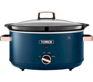 Tower Cavaletto T16043MNB Slow Cooker One Pot Cooking - Blue