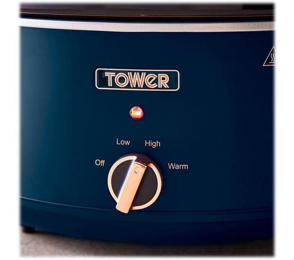 Tower Cavaletto T16043MNB Slow Cooker One Pot Cooking - Blue