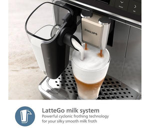 Philips 5500 Series LatteGo EP5546/70 Bean to Cup Coffee Machine - Silver/Black