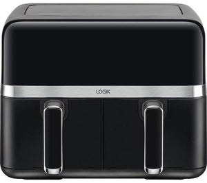Logik L80AFB24 Dual Basket Air Fryer - Black & Silver