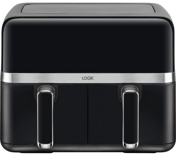 Logik L80AFB24 Dual Basket Air Fryer - Black & Silver