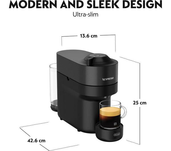 Nespresso Vertuo Pop ENV90.B De'Longhi Pod Coffee Machine Capsule - Black