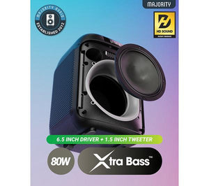MAJORITY Pulse 1 Portable Bluetooth Megasound Party Speaker - Black