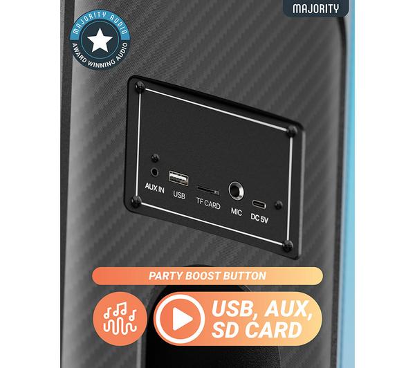 Majority Pulse 3 Bluetooth Party Speaker, Black