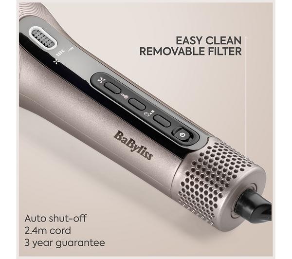 BABYLISS Style Secret Air Rotating Curler & Waver Silver/Black