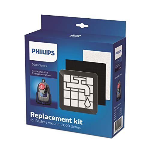 Philips XV1220/01 Filter Kit Bagless Vacuum Cleaners Series 2000 Black White