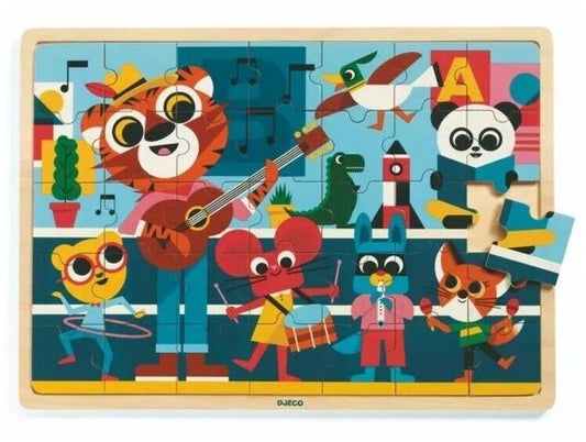 Wooden Frame Puzzle Puzzlo Music 35Pc Jigsaw Fun Game