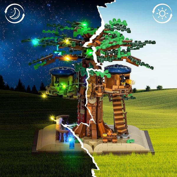 Tree House Building Kit with Led Lights genuine image Mibido Mibido Ideas Tree House Building Kit with Led Lights, Build-and-Display Model - Rebx.co.uk